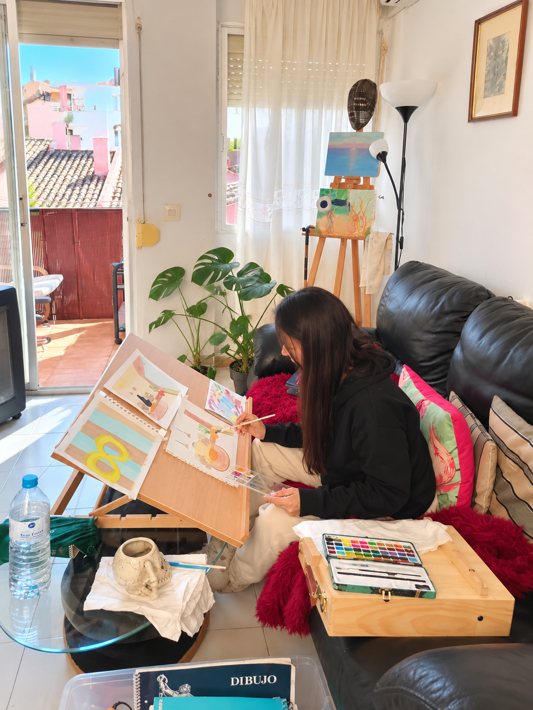 Proceso de ilustración en acuarela de NO ME OLVIDES: Aún sigo aquí